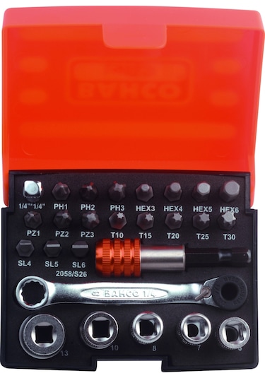 Bahco 2058/s26 Mini Lokma Ve Bits Uc Takımı 26 Parça