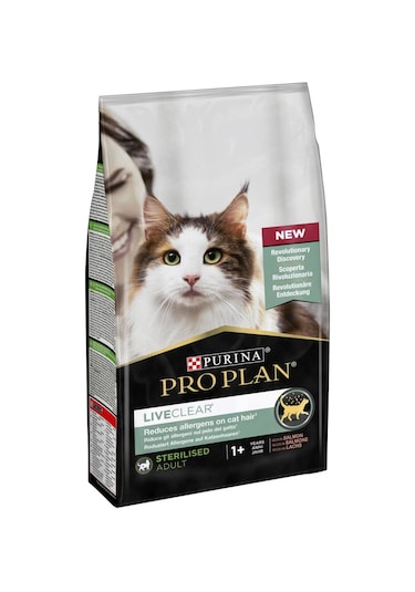 Purina Pro Plan Liveclear Somonlu Alerji Önleyici Yetişkin Kedi Maması 1400 G