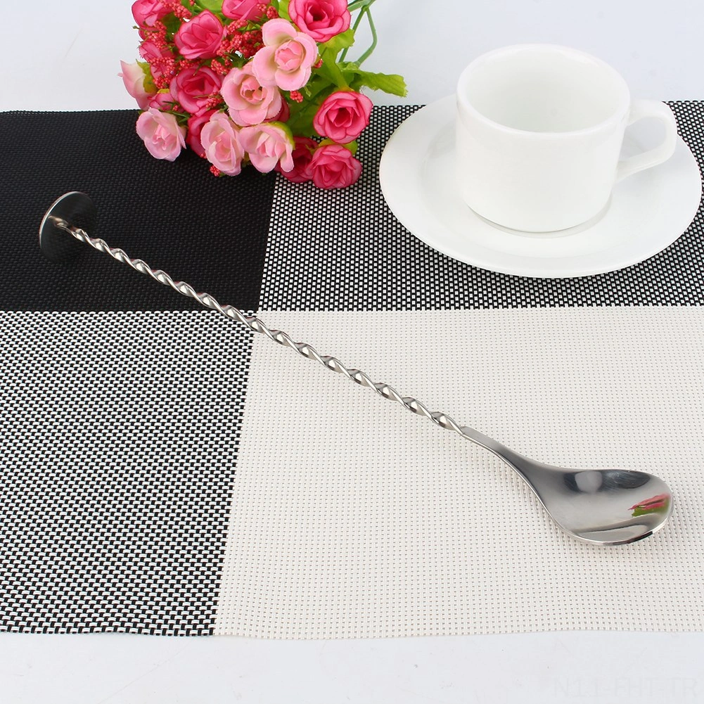 Hangfox Paslanmaz Çelik Kokteyl Karıştırıcı Kaşık - Uzun Gövde, Katmanlı İçecekler İçin, Malzeme Ezme Ucu, Yıkama Makinesine Uygun Diğer