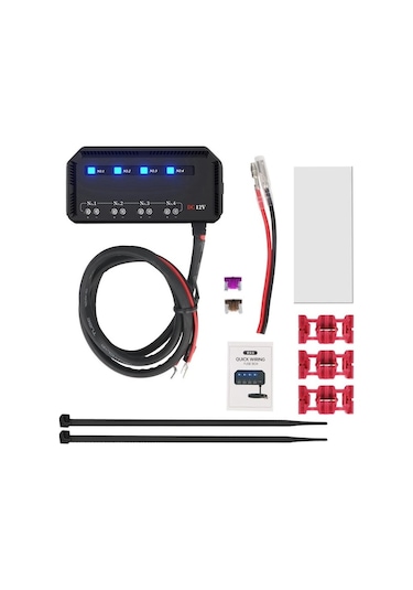 Novahub Elektrik Sigorta Bağlantı Kutusu Araba Motosiklet Araç 12 V Max 20a Yalıtım Pil Koruması Led Gösterge Işığı İle Devre Tutucu 20