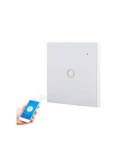 Fosenze Wifi Akıllı Dokunmatik Anahtar, Alexa Ve Google Home Desteği, Cam Panel, Uzaktan Kontrol, 85-230v 1 Yol