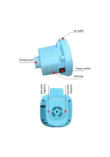 Konesam 55w Hızlı Çıkarma Elektrikli Vakum Pompa - Ev Ve Seyahat İçin Giyim/yemek Depolama Torbaları, Mavi Abd Standartı
