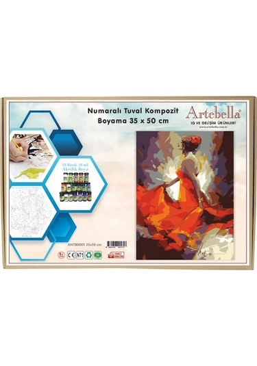 Artebella Numaralı Tuval Kompozit Boyama Antb0005 "Dansçı"35X50 C