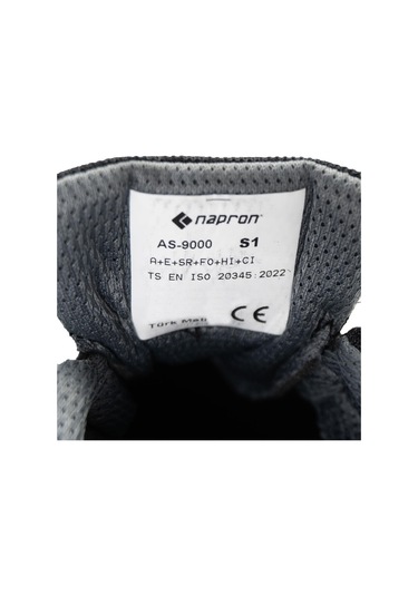 Napron 509667 As-9000 S1 Çelik Burunlu Süet İş Ayakkabısı - 44 Gri - Siyah