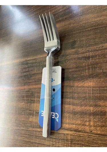 Enashop Paslanmaz Çelik Yemek Çatalı Seti 12 Adet Klasik Düz Model Inox