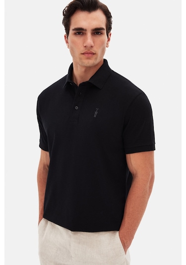 Twn Slim Fit Siyah Pike Dokulu T-shirt 4ec146011784m Siyah