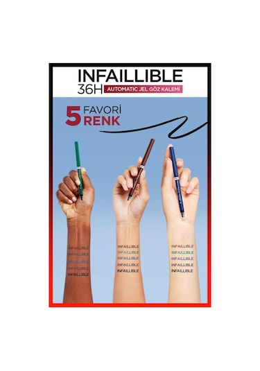 L'Oreal Paris Infaillible Automatic Jel Göz Kalemi - Mat Siyah