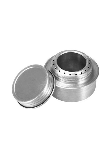 Ebitda Taşınabilir Alüminyum Mini Alkol Ocak Kapağı Kamp Ve Yürüyüş Pişirme Seti Gümüş Gümüş