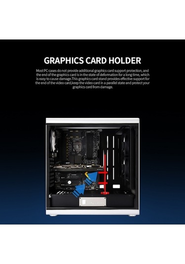 Novahub Gm961 Alüminyum Dikey Ekran Kartı Tutucu Soğutma Standı, Siyah 8.3 İnç