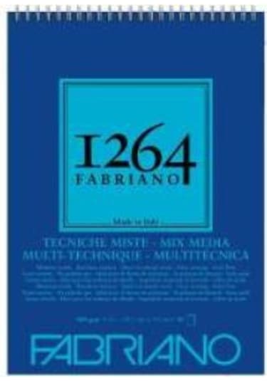 Fabriano 1264 Mix Media Çok Amaçlı Çizim Defteri Üstten Spiralli N11.71