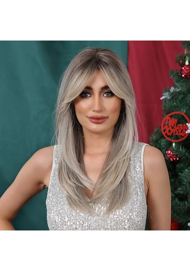 Kadın Cosplay Peruk Şenlikli Parti Kıvırcık Peruk Gerçekçi Dalgalı Peruk Doğal Görünümlü Peruk Kadınlar İçin