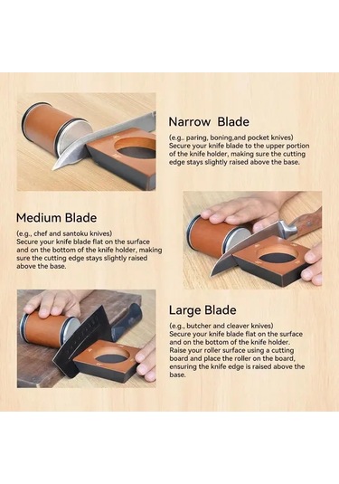 Fochsia Brown-1 Rolling Bıçak Bileyici Endüstriyel Elmaslı 15 20 18 22 Derece Mutfak Bıçağı