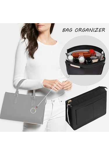 Fochsia Kakıç Renkli Yıkanabilir Çanta 3 Stil Seçenekli Çok Cepli Naylon Saklama Çantası Gümüş Eskitme