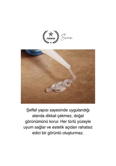 Premium 40 Gr Üniversal Sızdırmaz Şeffaf Tüp Silikon Mutfak Banyo Küvet Kenarı Elastik İzolasyon
