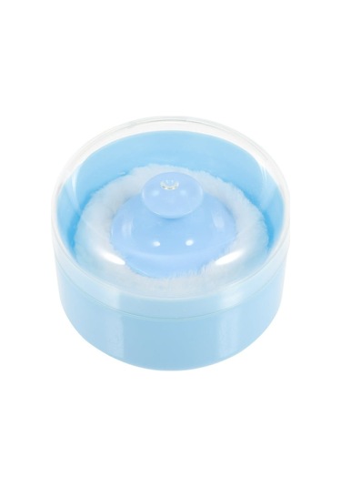Lemestar Bebekler İçin Pratik Toz Pudra Kutusu Ve Yumuşak Pudra Pufu Seti - Mavi