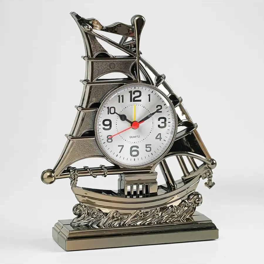 Simalend Masa Saati Zarf Alarmlı "klipper", 21.5x19.5x5.5 Cm 17683387 Altın Rengi