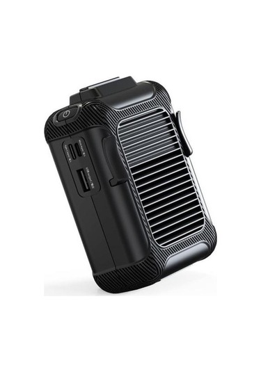 Bel Asılı Fan, Usb Şarj Mini Fan Taşınabilir Asılı Boyun Mobil Bel Asılı Küçük Taşınabilir Kablosuz Bel Fan Hayranları 5478 Siyah