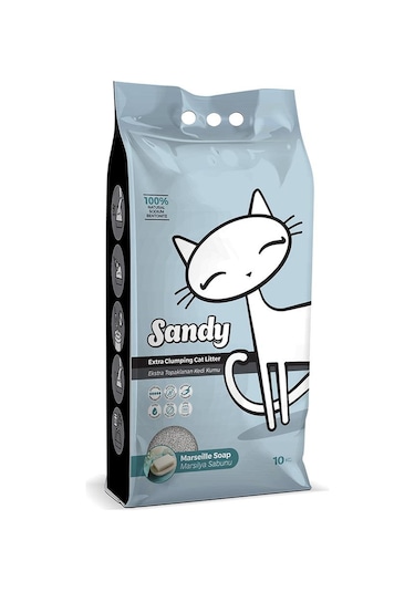 Sandy Marseille Soap Topaklaşan Bentonit Kedi Kumu 10 L