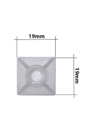 Gwest Yapışkanlı Kroşe 19mm x 19mm - Beyaz - 25 Adet