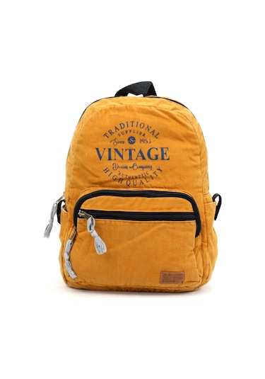 Old Cotton 5055 Turuncu Vintage Sırt Okul Seyahat Çantası Turuncu