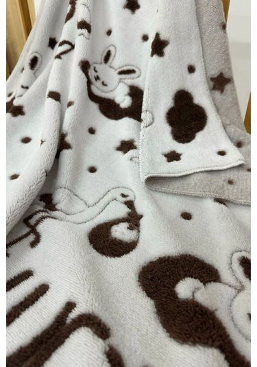 Bunny Peluş Bulut Bebek Battaniyesi - Zt600 Kahverengi