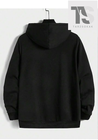 Adrift Star Desen Sweatshirt Fermuarlı Hırka Unisex Siyah
