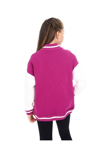 Toontoy Kız Çocuk Kolej Hırka Mürdüm