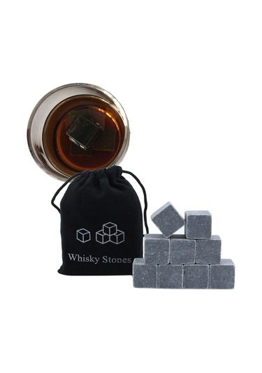 Suntek 9 Adet Viski Taşları Mermer Buz Küpleri, Yeniden Gri