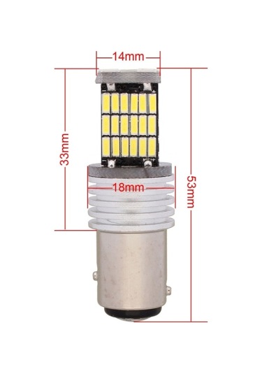 Sones 2 Adet 1157 9w 450lm Beyaz Işık 45 Led 4014 Smd Araç Fren Lambası Direksiyon Ampulü, Dc 12v