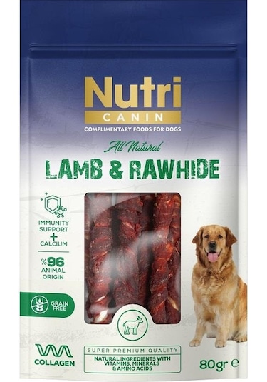 Nutri Canin Kuzu Eti Sarılı Kemik Small Köpek Ödülü 80 G