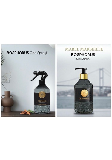 Mabel Marseille Bosphorus Oda Spreyi 500 Ml + Bosphorus Sıvı El Sabun 500 Ml Bosphorus