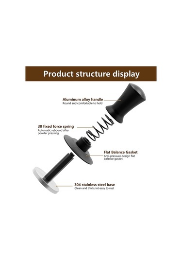 Metabagua Kahve Sabotajı, Espresso Sabotajı, Kalibre Yaylı, Gümüş 53mm Kqfj17 Gümüş