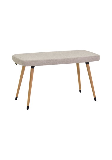 Vilinze Eames Ahşap Ayakteddy Mutfak Masası Bankı Bej
