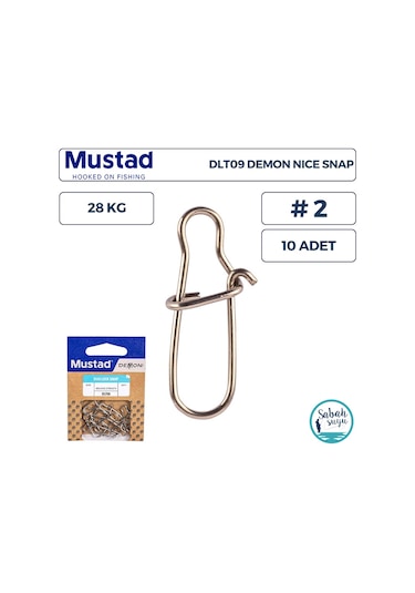Mustad Demon Dlt09 Nice Snap Klips 2 28kg 10 Adet