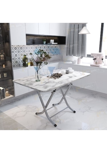 Dekoratif Katlanır Masa Mutfak Masası 70 120 Ahşap