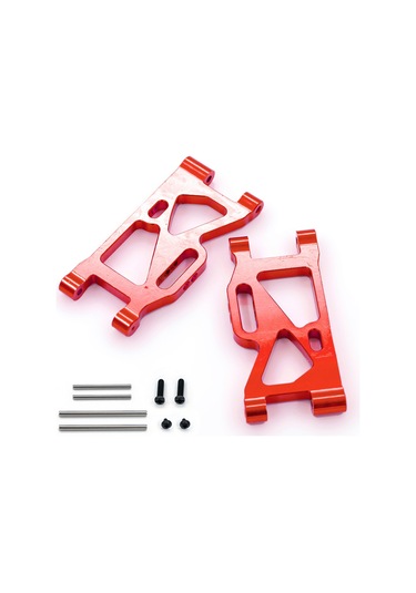 Samdoo Rc Araba Alüminyum Amortisör Paneli Ve Sallama Kolu Seti - Wltoys 1/14 144001 Uyumlu Kırmızı