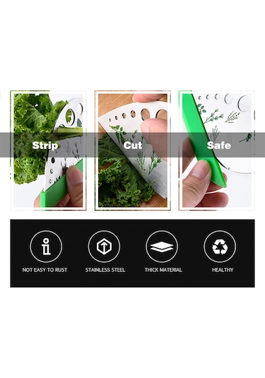 Moveevo "9 Delikli Paslanmaz Çelik Ot Kesici Ve Doğrayıcı - Mutfak Yardımcısı" Diğer