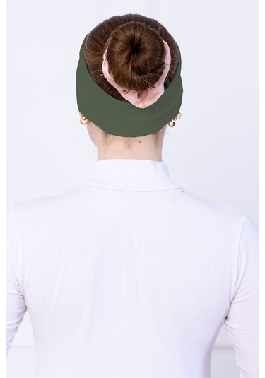 Kaymayan Silikonlu Bandana Bone - Sportif Saç Bandı-haki Haki