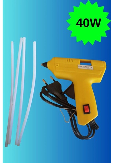 40watt Sıcak Silikon Tabancası 4 Adet Çubuk Silikon Eritme Tabanca Şeffaf Mum Yapıştırıcı
