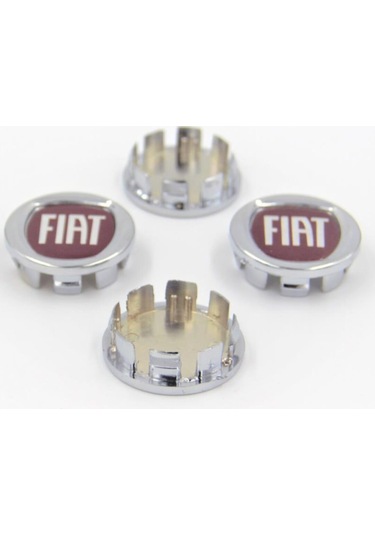 Krom-kırmızı 43mm Tip Jant Göbeği