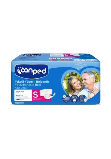 Canped Tekstil Yüzey Belbantlı Hasta Bezi S 30'lu