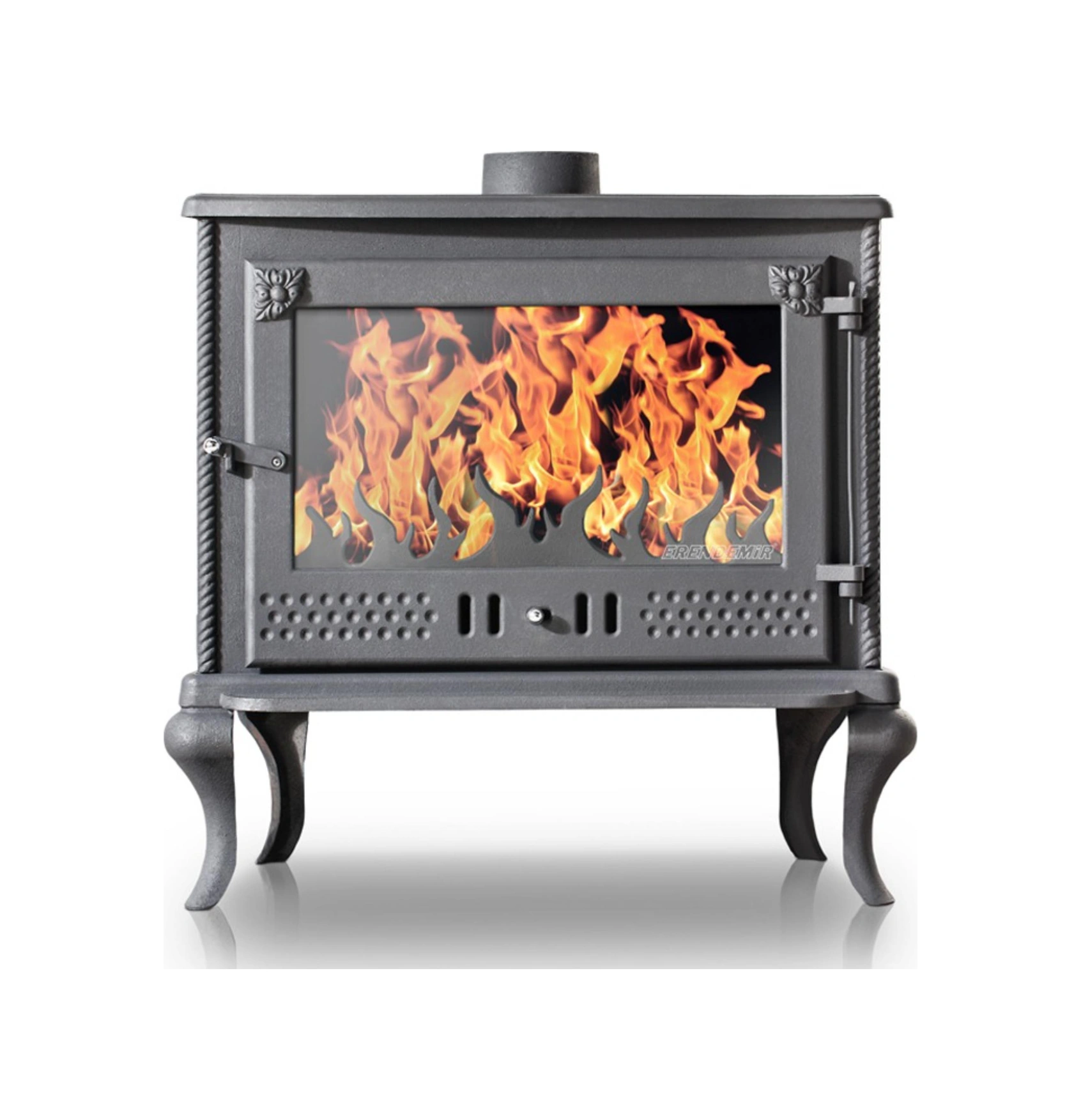 Tek Camlı Döküm Şömine Soba Erendemir