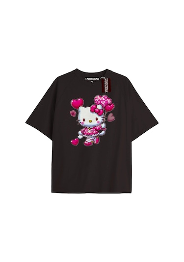 Adrift Balon Kalp Hello Kitty Siyah