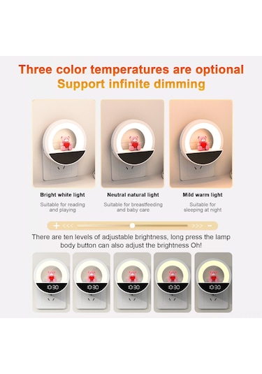 Shineyee Led Saatli Renkli Ambiyans Lambası, 3 Renk Sıcaklığı, Parlaklık Ayarlı, 2 Zamanlayıcı Seçeneği, 200mah Pil Ve Kumanda İle, Avrupa Standartı Diğer