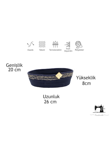 Hasır Ekmek Sepeti, Takı Sepeti, Anahtarlık 20x26x8cm