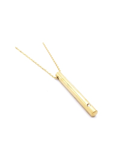 Altın Kaplama Oval Uzun Erkek Kolye 60 Cm Ekly-108 Altın