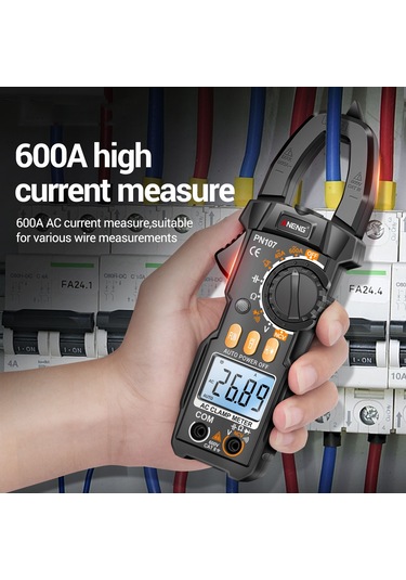 Yunboo Aneng Pn107 Dijital Klem Ampermetre: Ac/dc Akım, Gerilim, Direnc Ölçer - 4000 Sayım, Ncv Tespiti, Elektrikçi Aracı Pil Yok