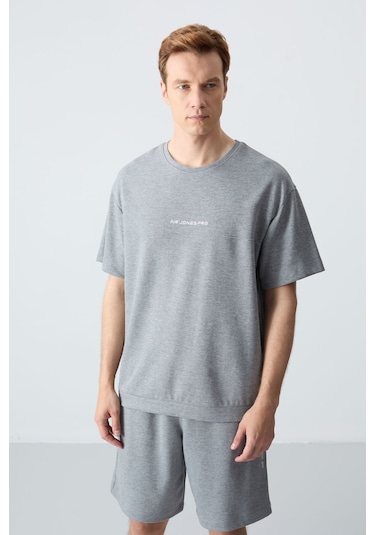 Tommy Life Gri Melanj Pamuklu Kalın Yumuşak Dokulu Oversize Fit Basic Erkek Şort Takım - 85257 GRİ MELANJ Tommy Life Gri Melanj Pamuklu Kalın Yumuşak Dokulu Oversize Fit Basic Erkek Şort Takım - 85257 GRİ MELANJ