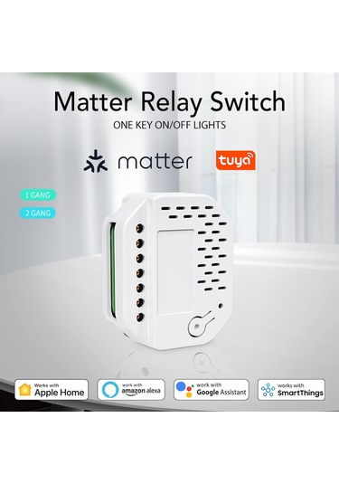 Geeroyoo Tuya Wifi Akıllı Röle Anahtarı - Ev Otomasyonu, Akıllı Sahne Bağlantısı, Alexa Ve Google Home Uyumlu, 2.4ghz Wifi, Telefon App Kontrolü