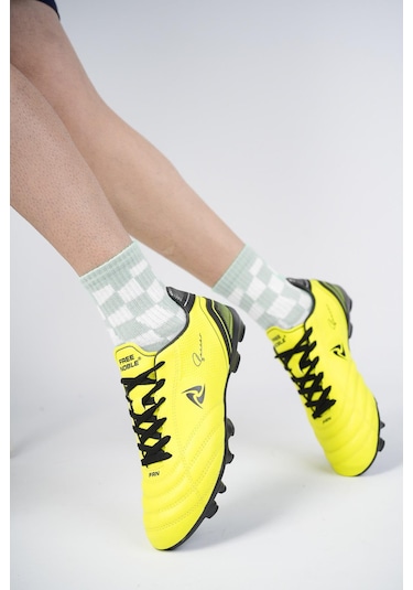 Muggo Pascal Unisex Garantili Krampon Halı Saha Futbol Spor Ayakkabı Yeşil